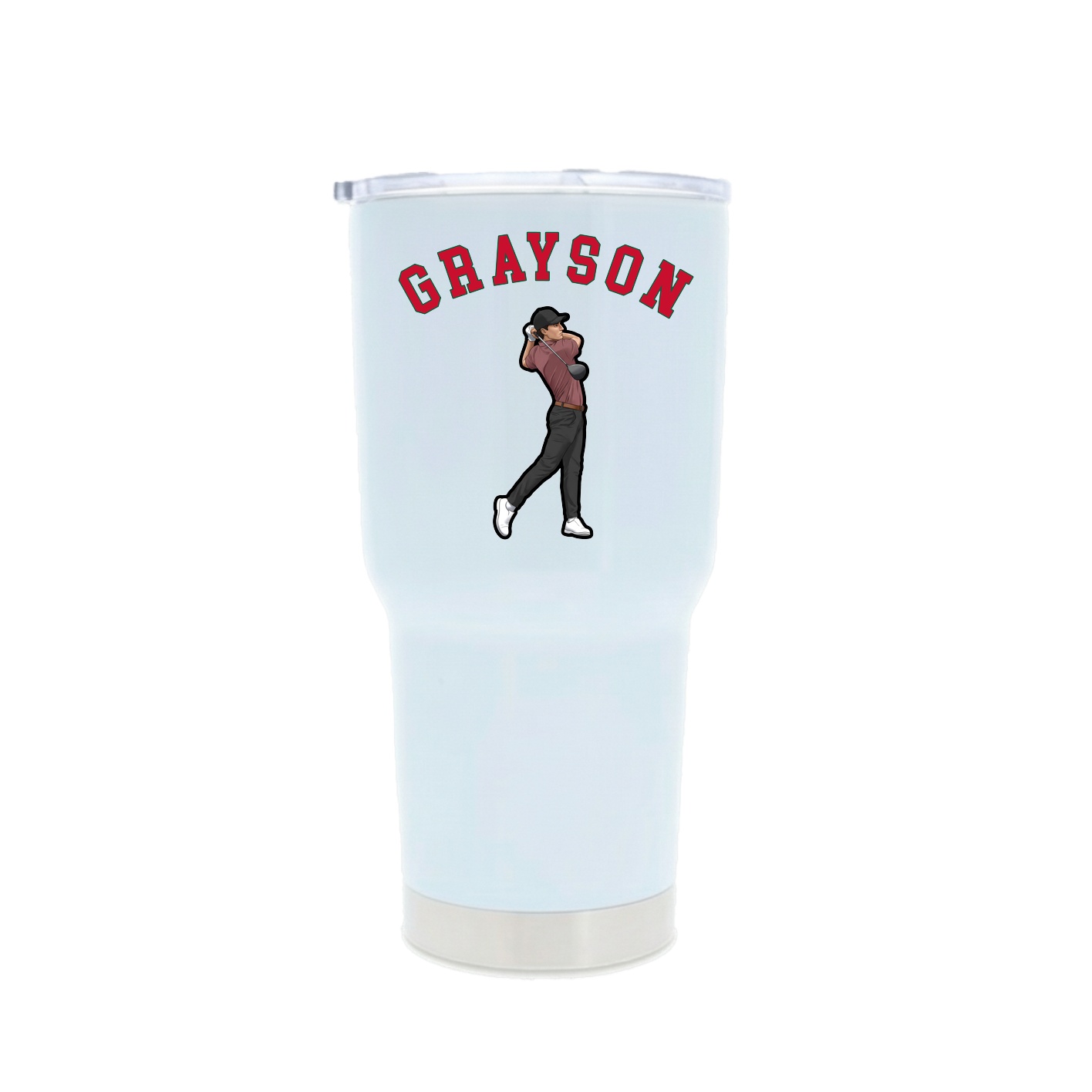 30oz Stainless Steel Tumbler — Shirsey Arch in White