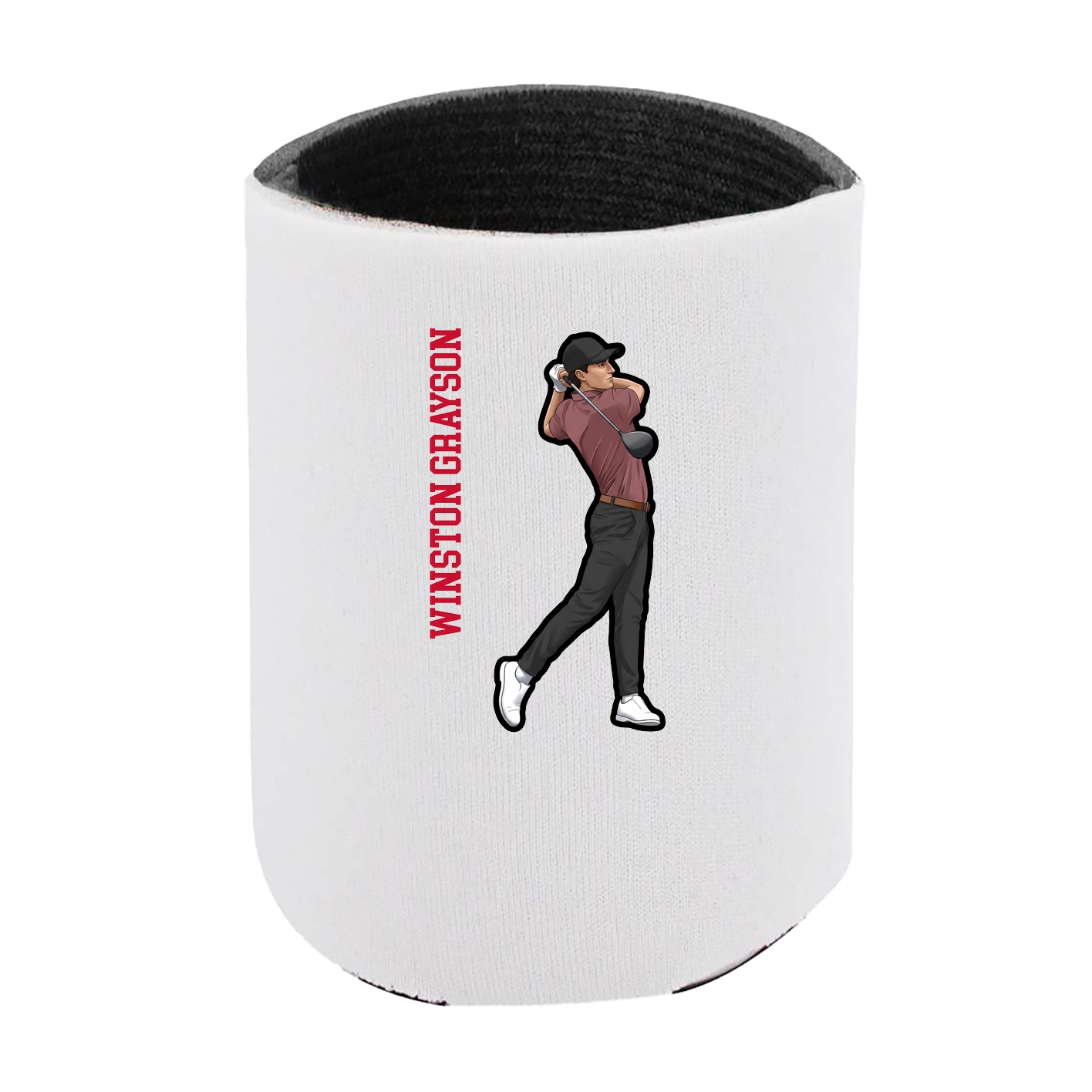 Can Holder — Name Vertical in White