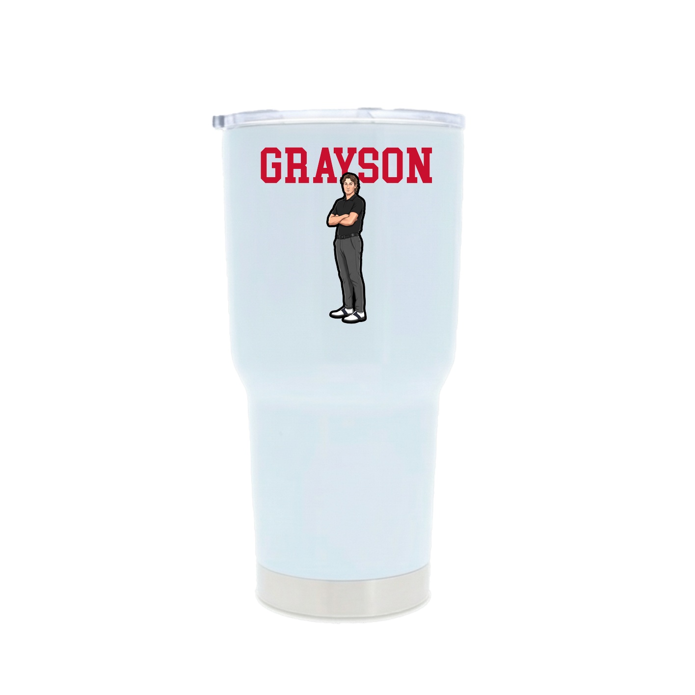 30oz Stainless Steel Tumbler — Shirsey in White