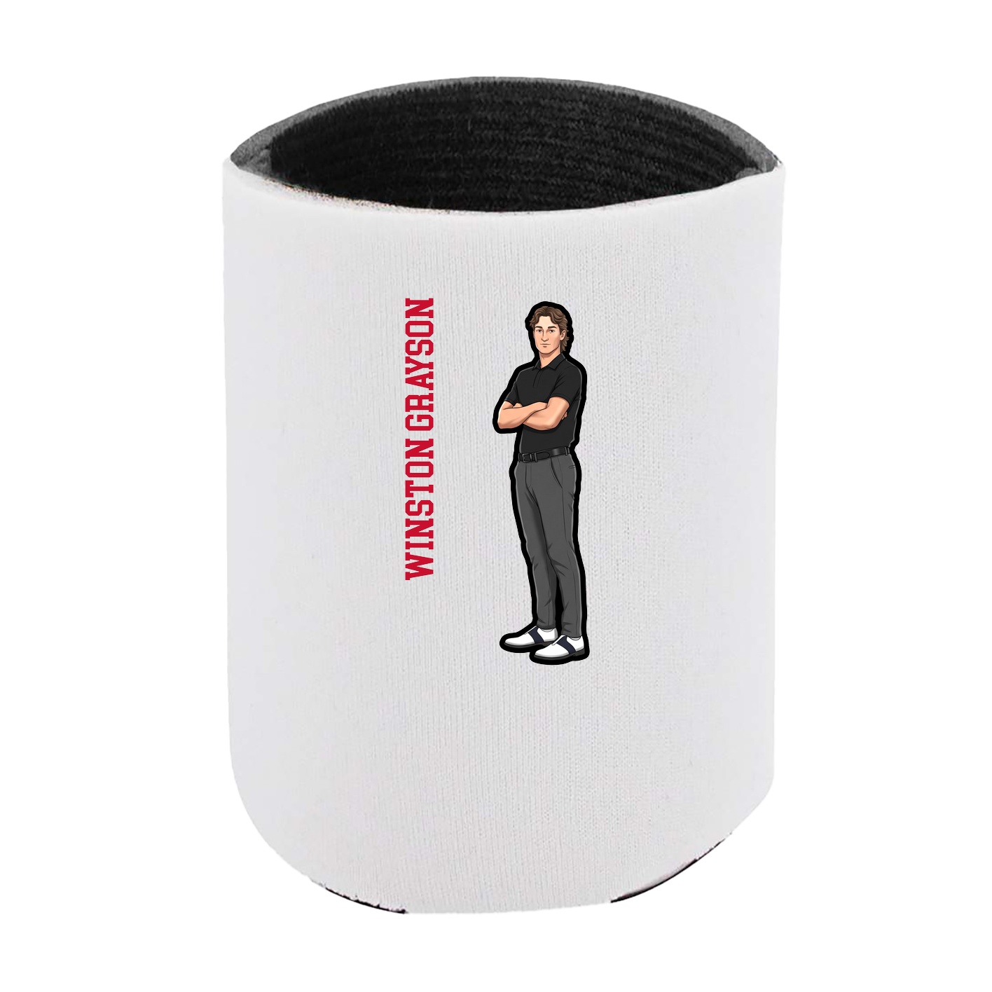 Can Holder — Name Vertical in White
