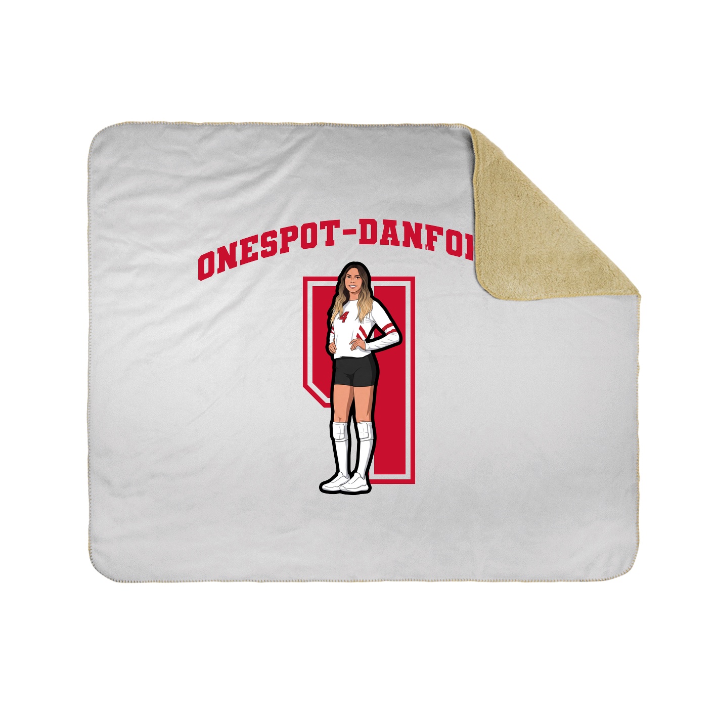 Throw Blanket — Number in White