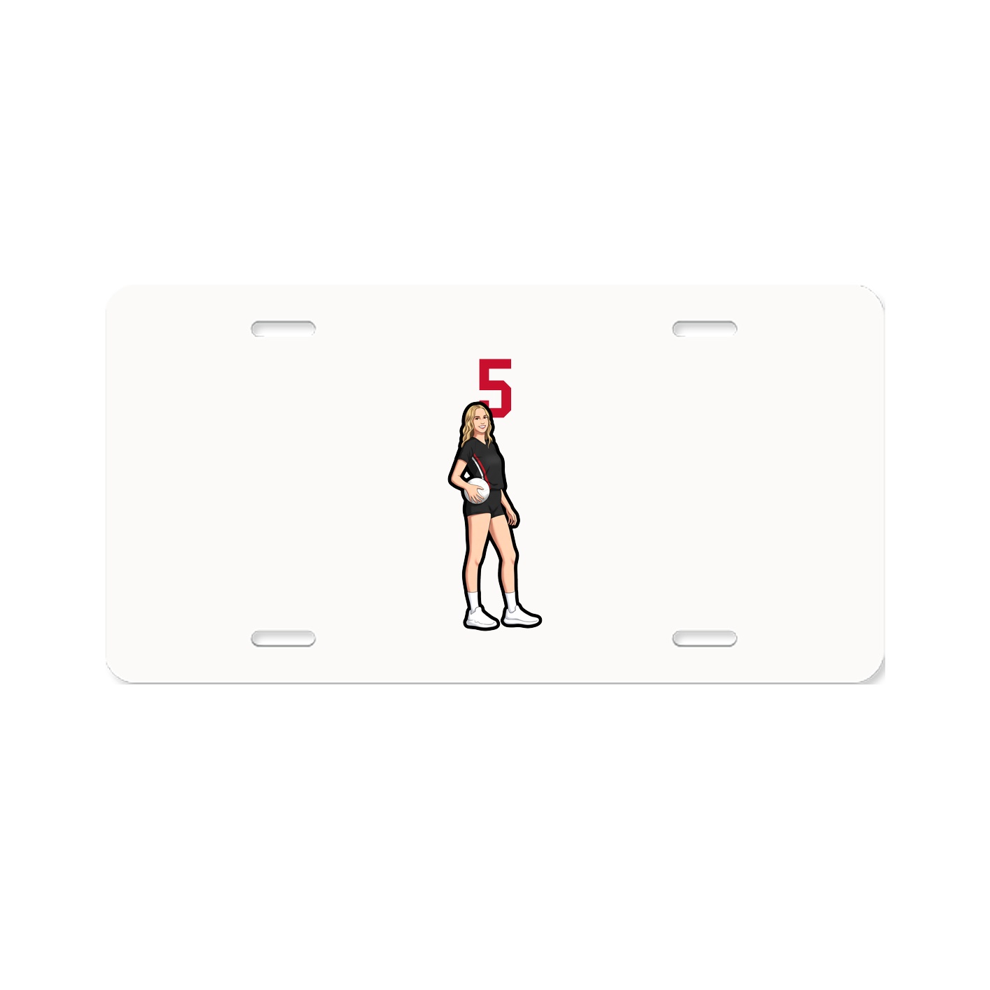 License Plate — Number Top in Classic