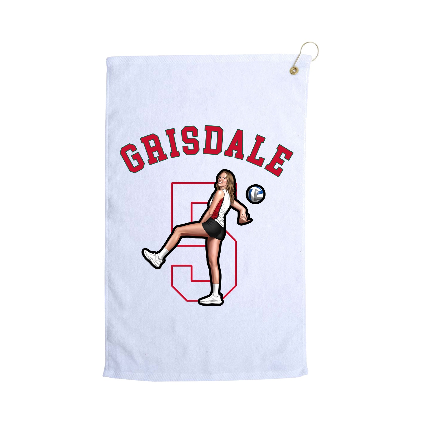 Golf Towel — Shirsey Arch in White
