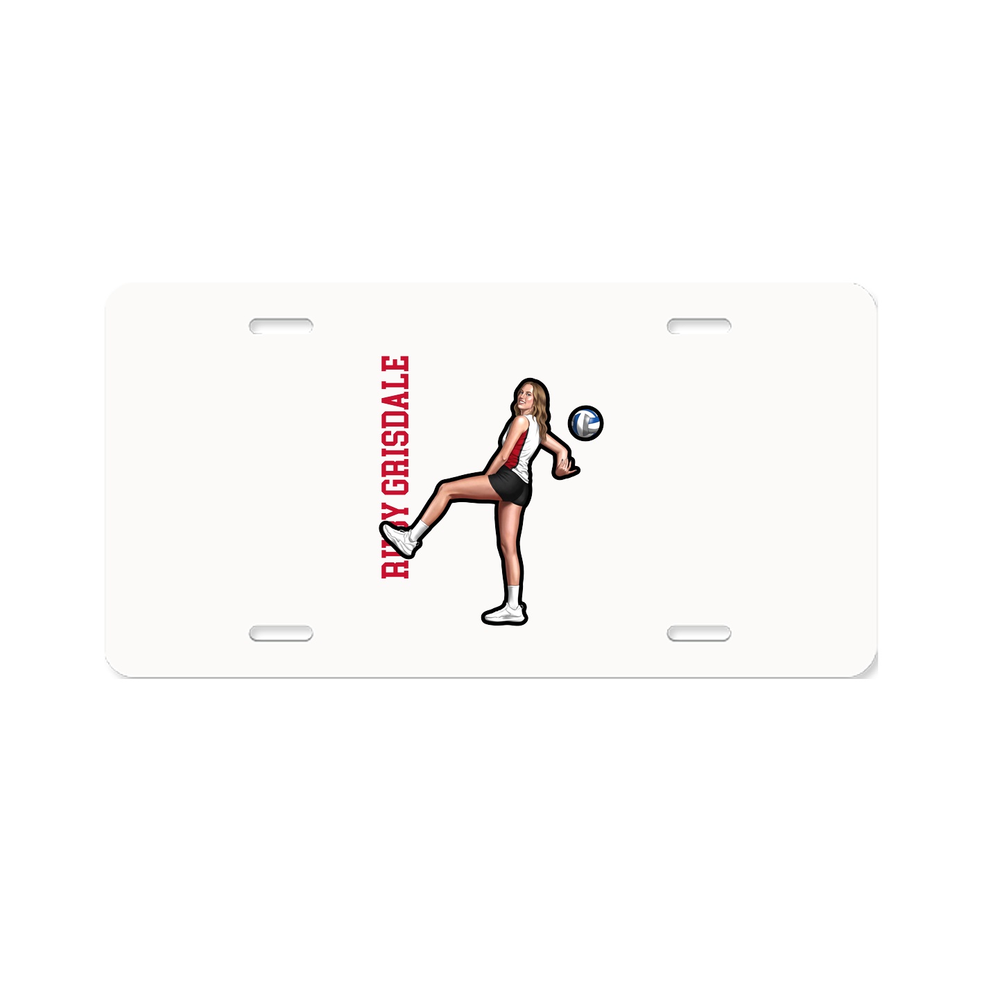 License Plate — Name Vertical in Classic