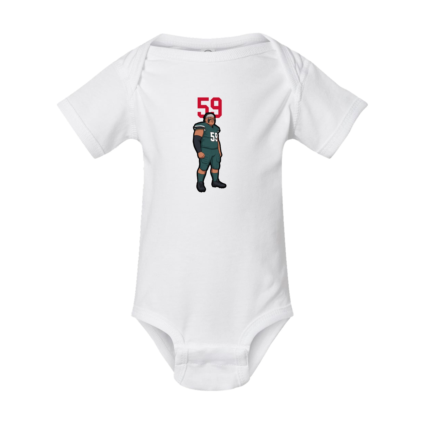 Baby Onesie — Number Top in White