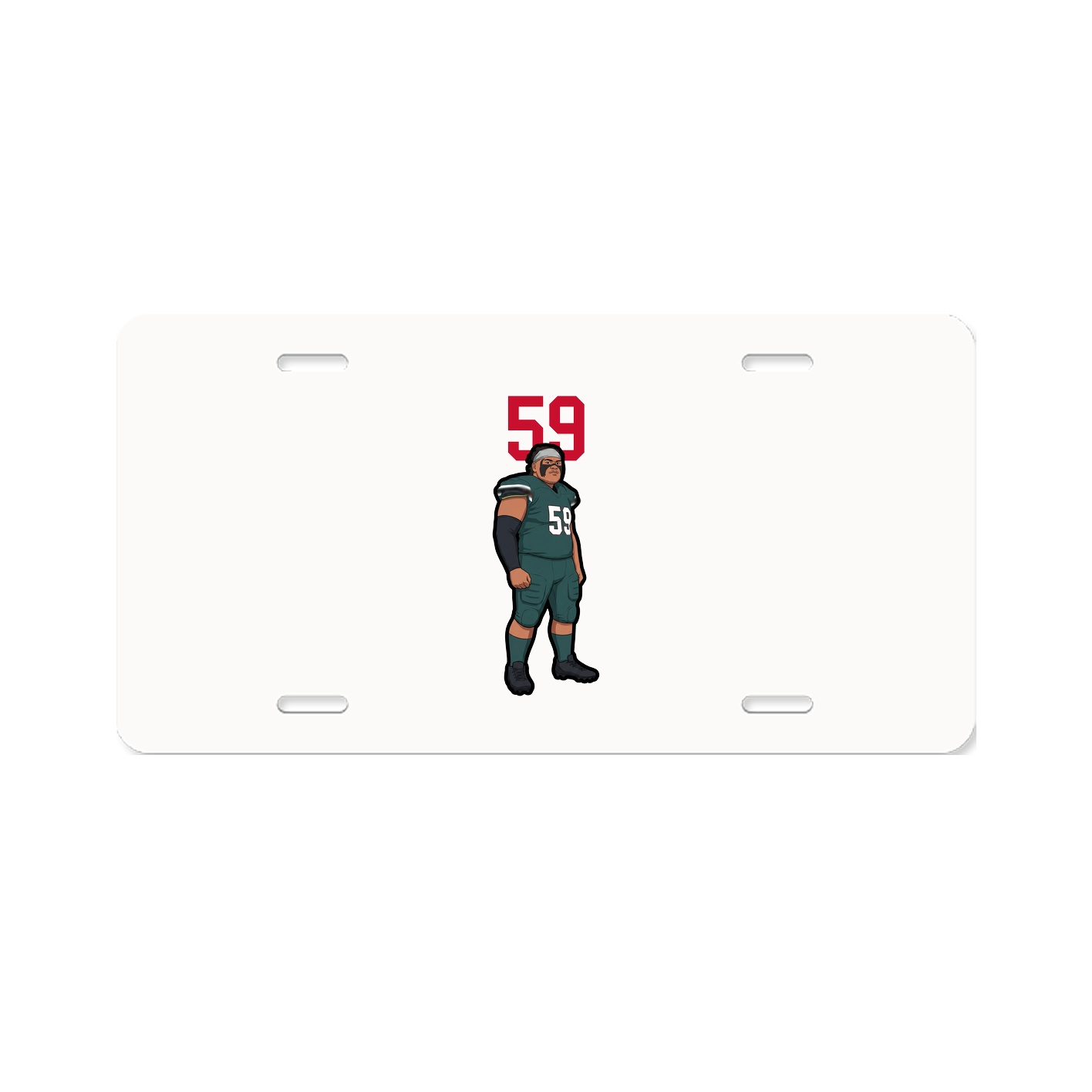 License Plate — Number Top in Classic