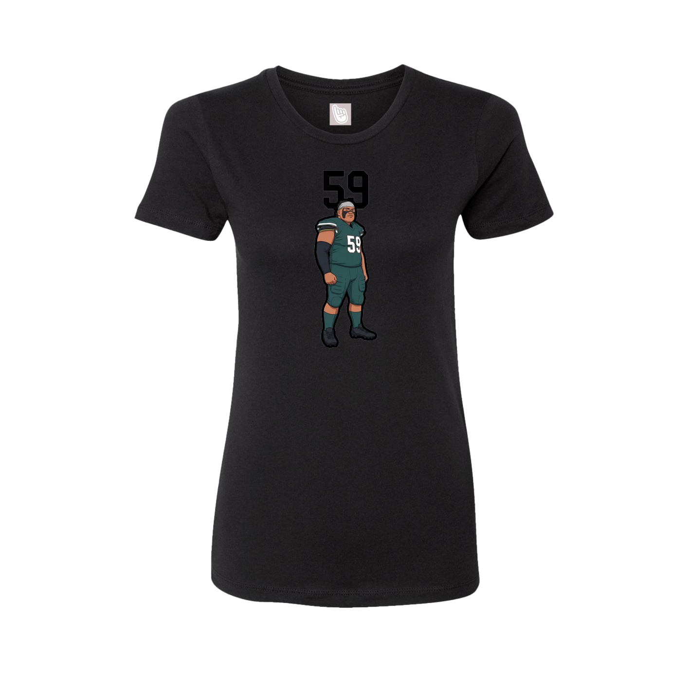 Womens Tee — Number Top in Black