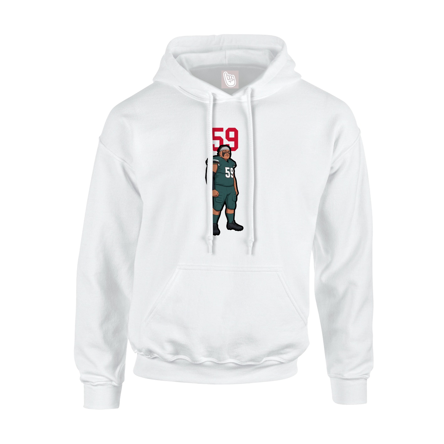 Hoodie — Number Top in White