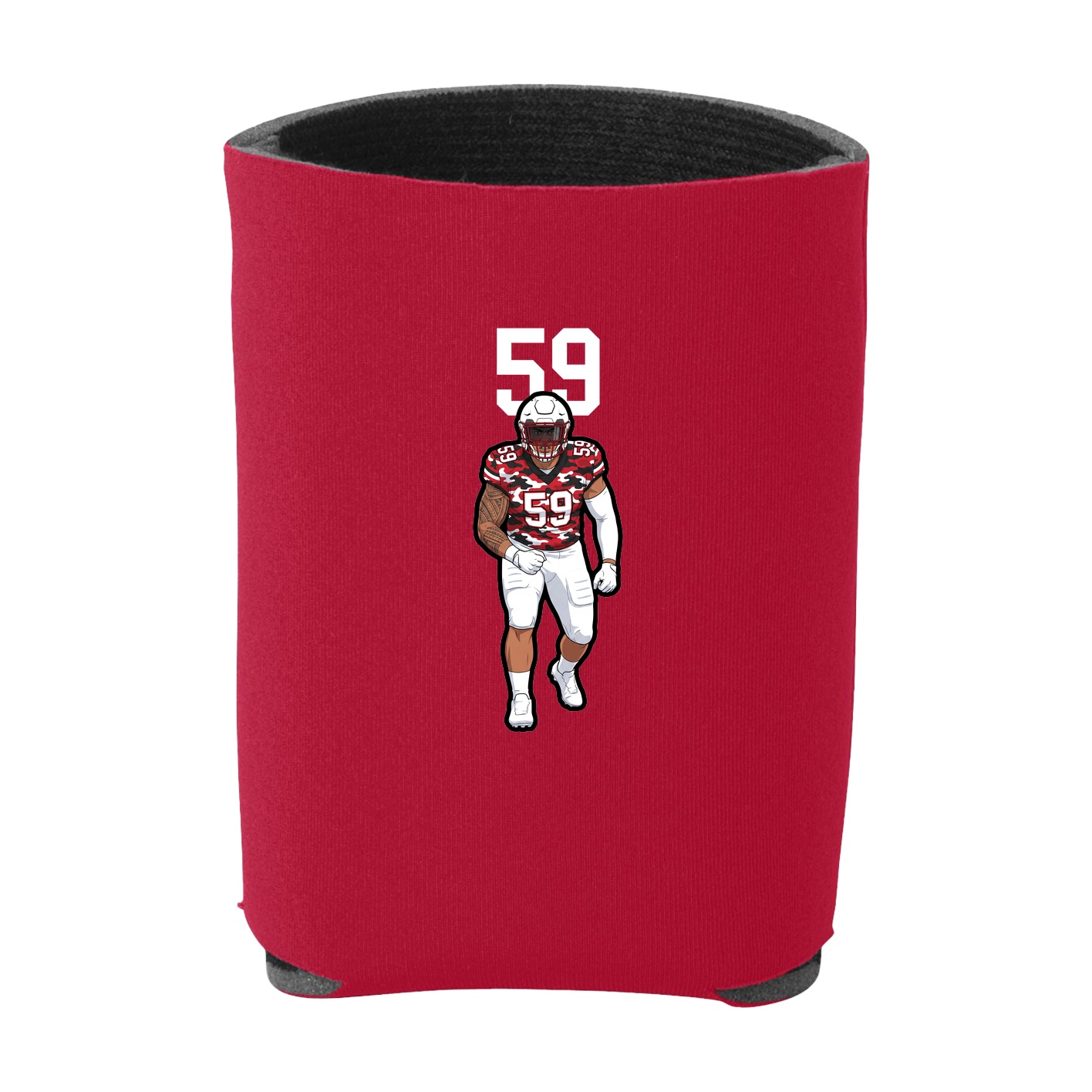 Can Holder — Number Top in Red