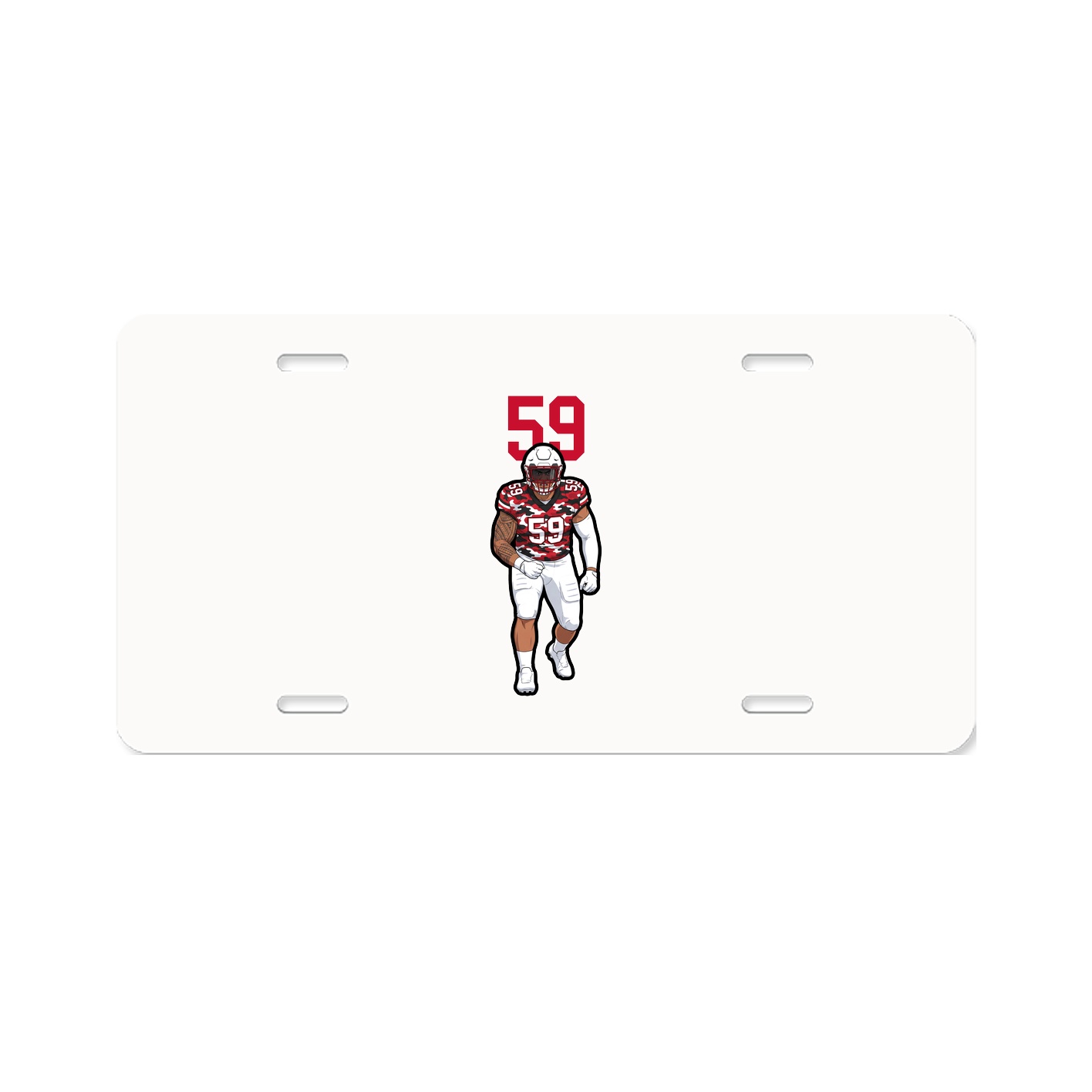 License Plate — Number Top in Classic