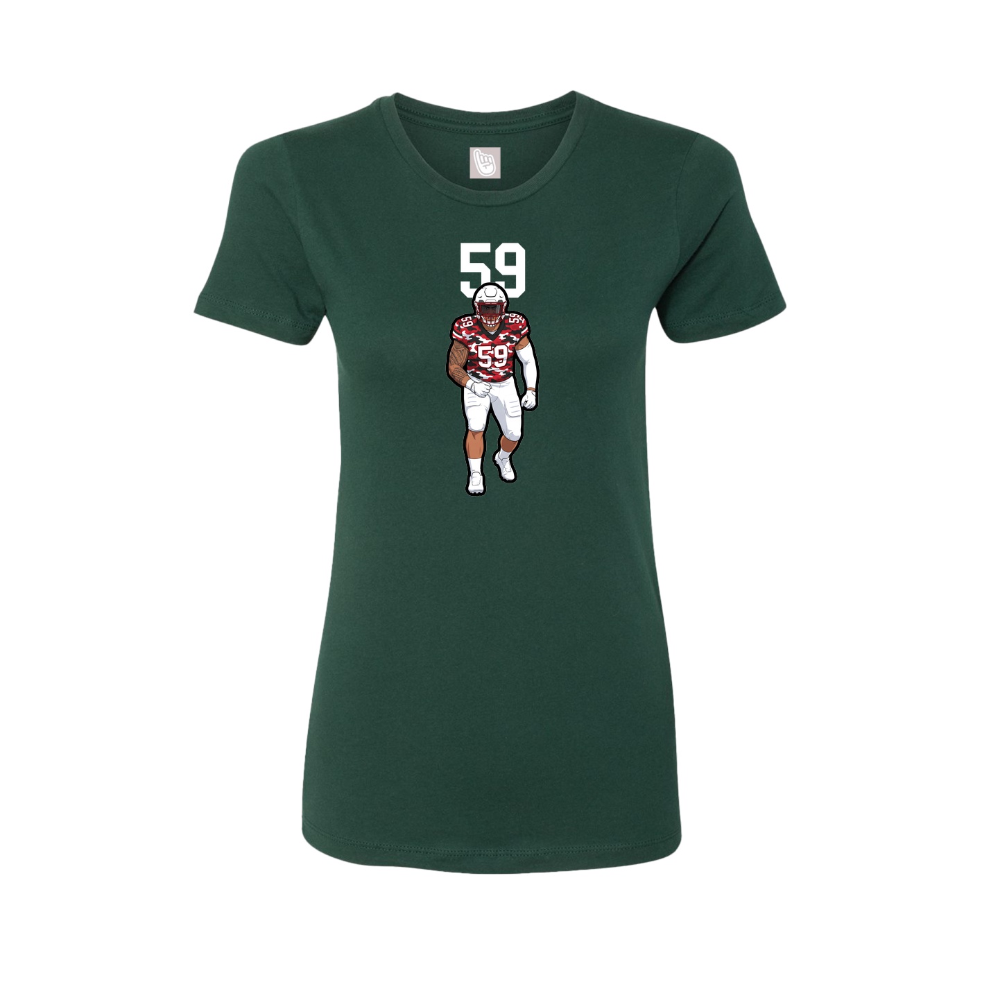 Womens Tee — Number Top in Green