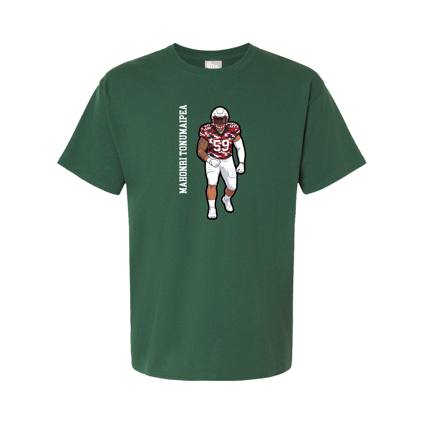 Youth Tee — Name Vertical in Green