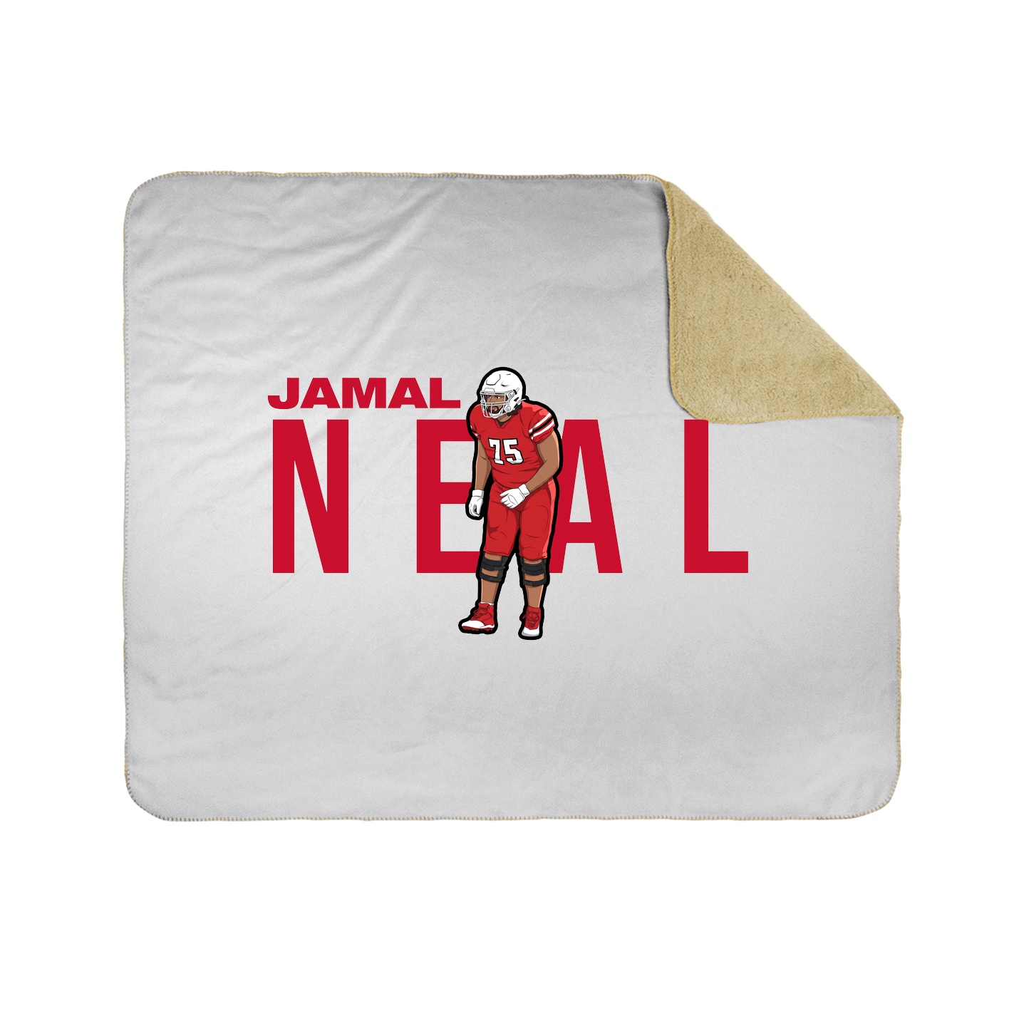 Throw Blanket — Player Name in White