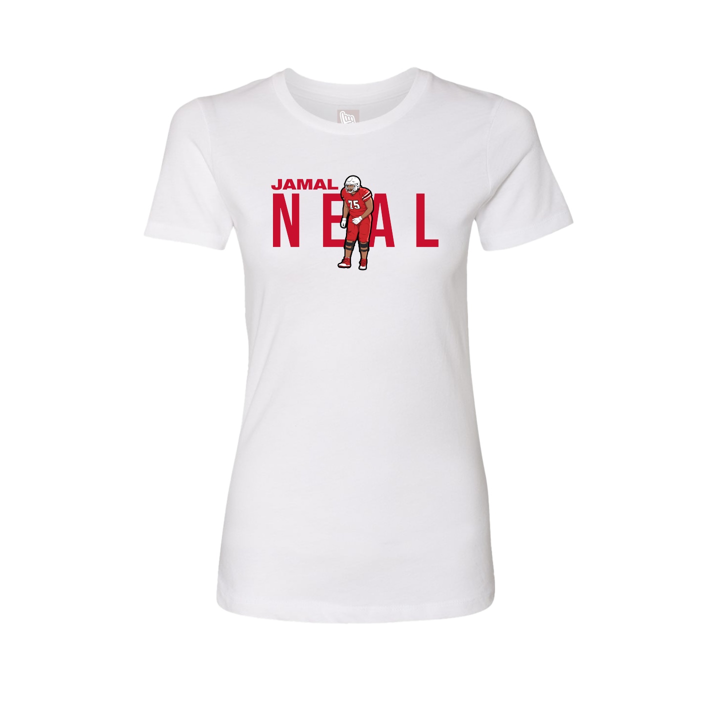 Fitted Women's Tee — Player Name in White