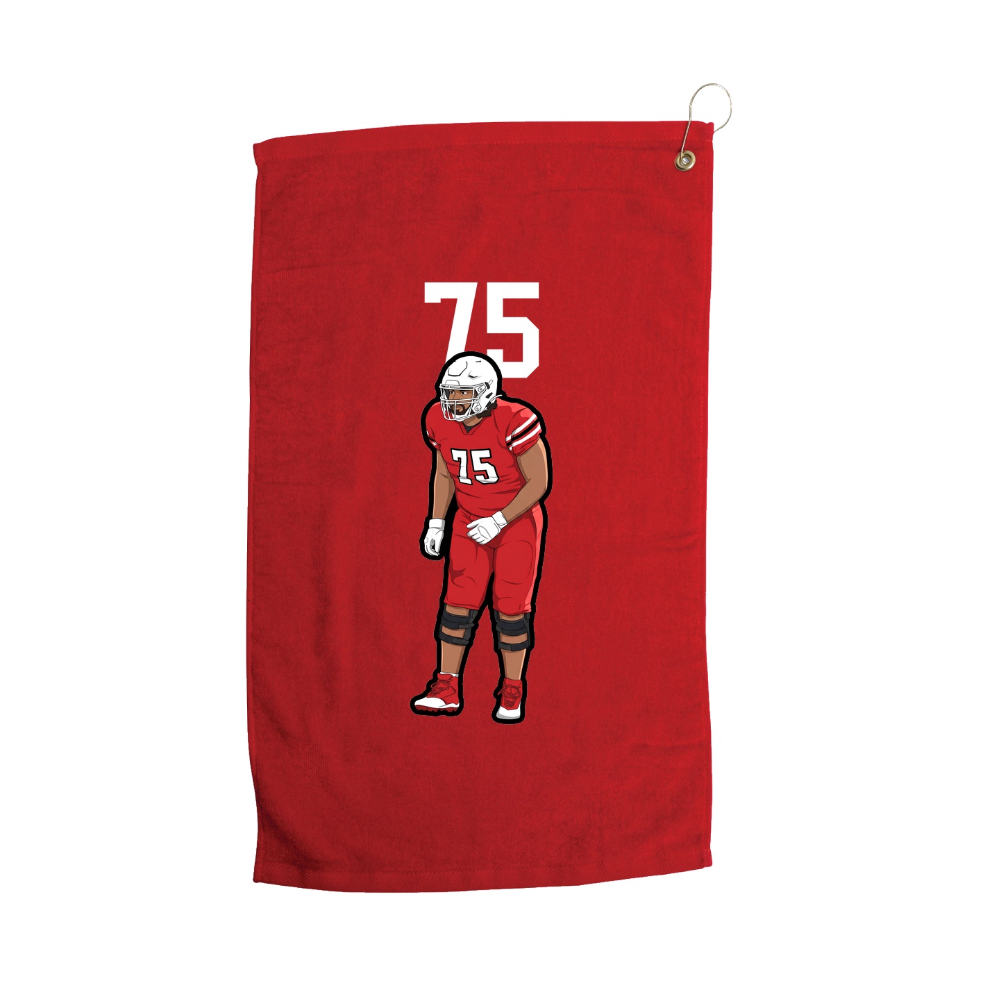 Golf Towel — Number Top in Red