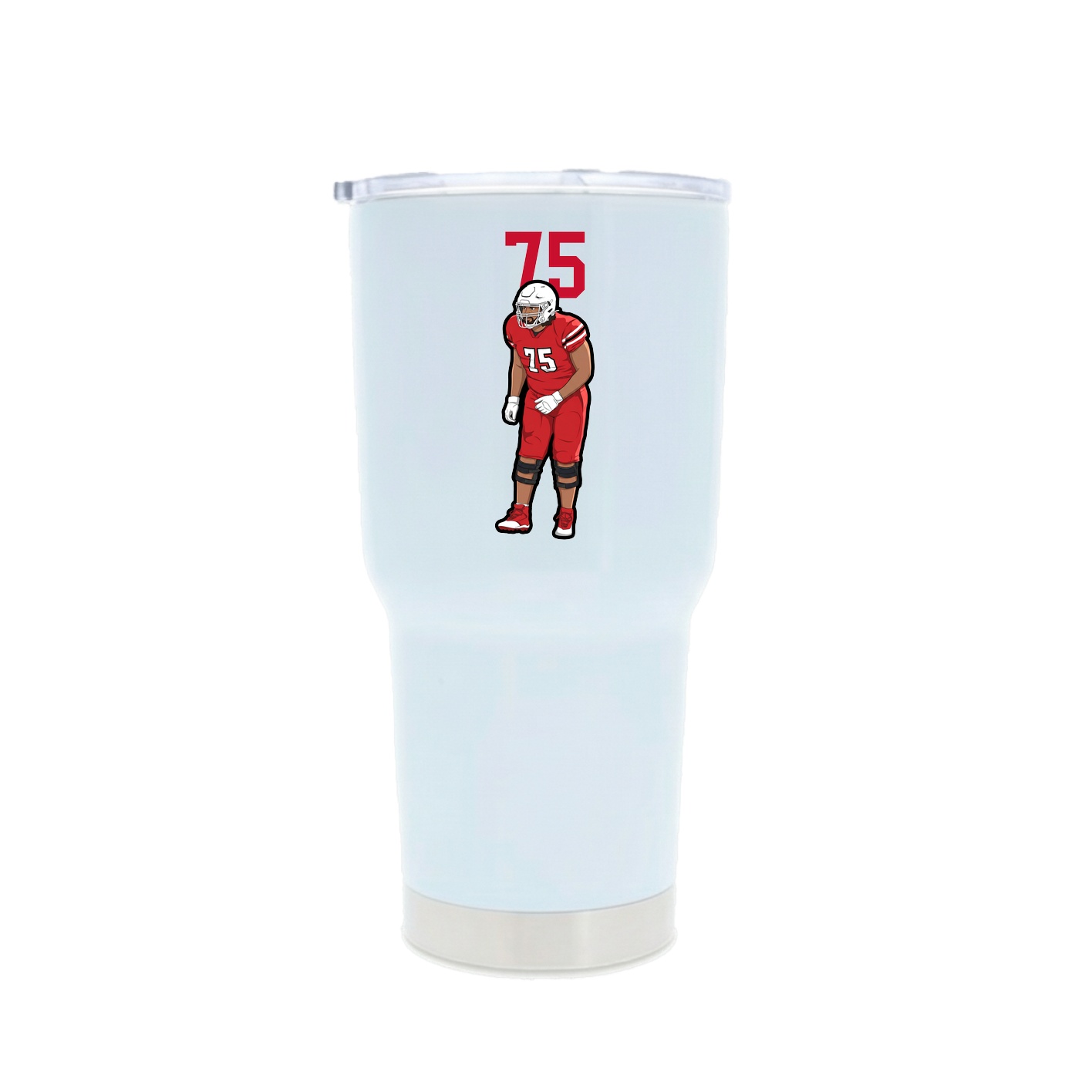 30oz Stainless Steel Tumbler — Number Top in White