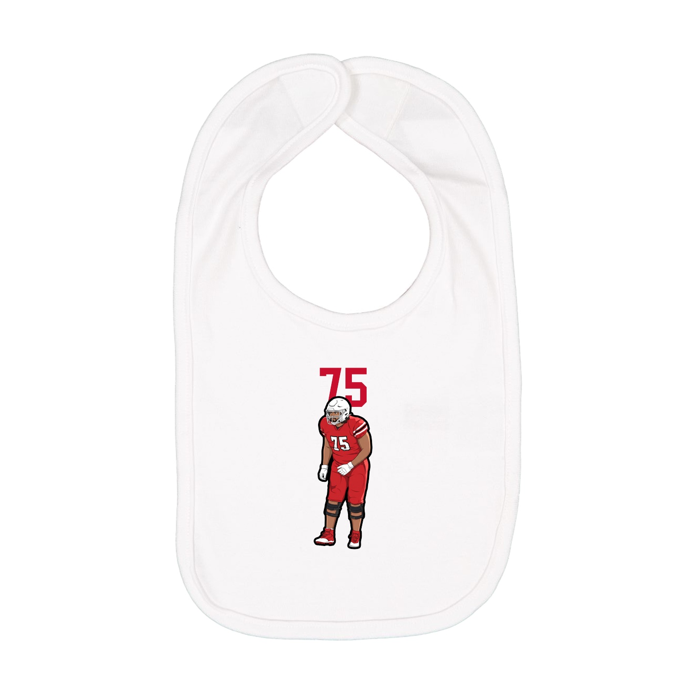 Infant Bib — Number Top in White