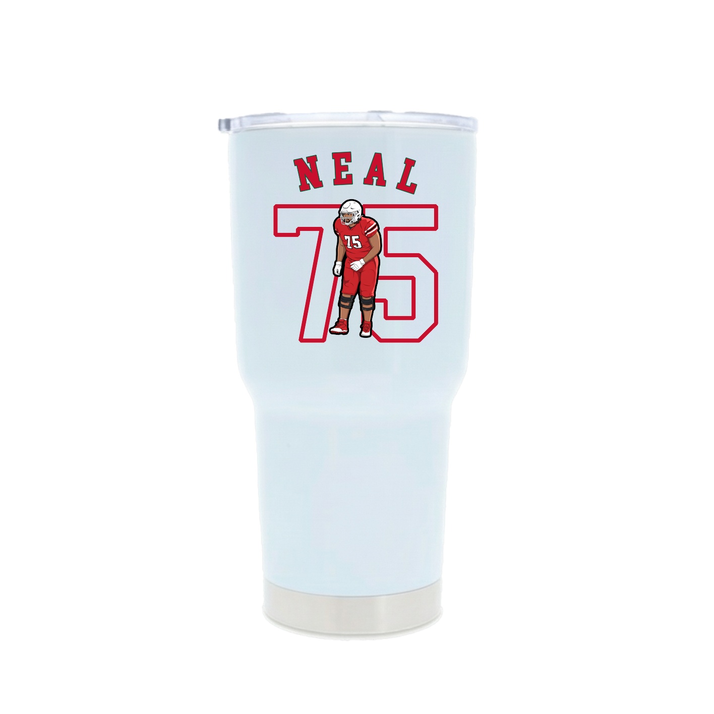 30oz Stainless Steel Tumbler — Shirsey Arch in White