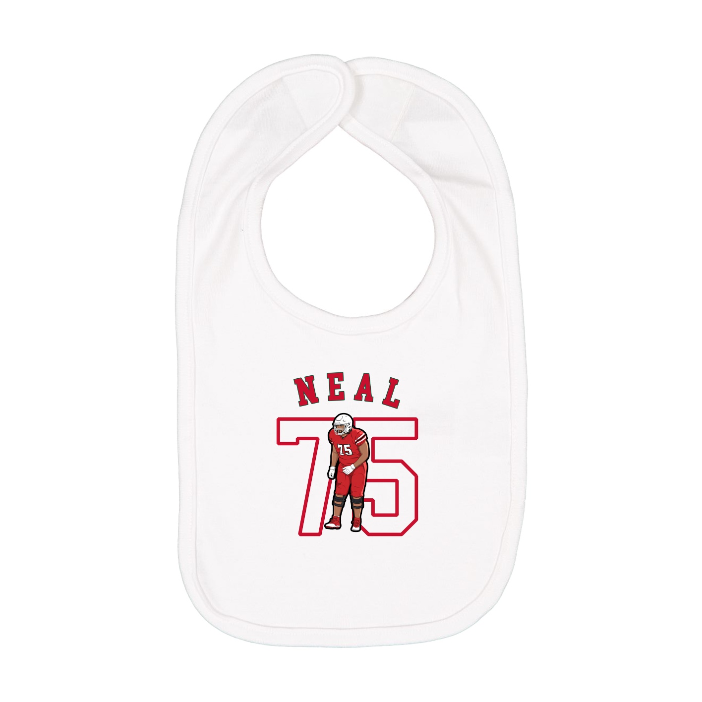 Infant Bib — Shirsey Arch in White