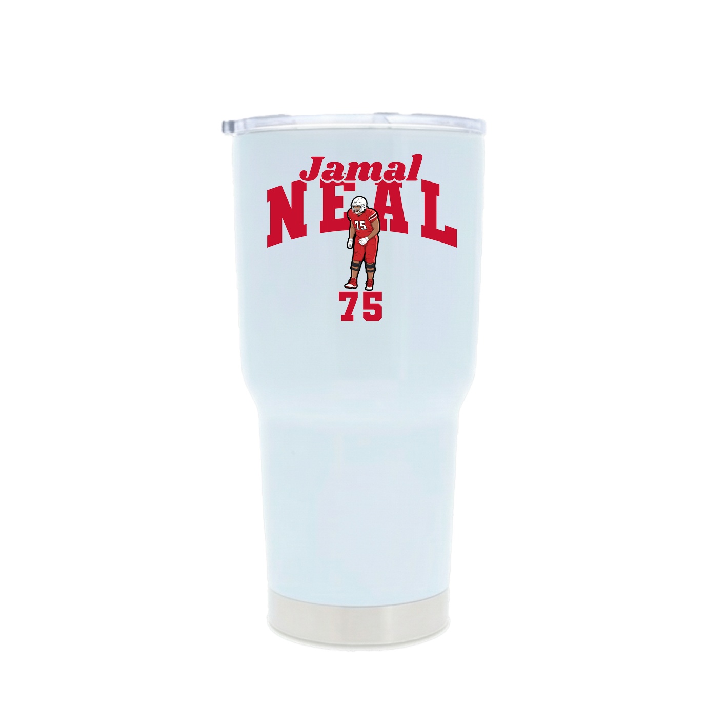 30oz Stainless Steel Tumbler — Signature Arch in White
