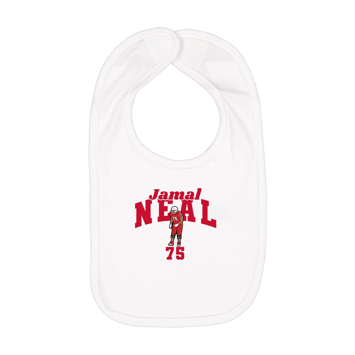 Infant Bib — Signature Arch in White