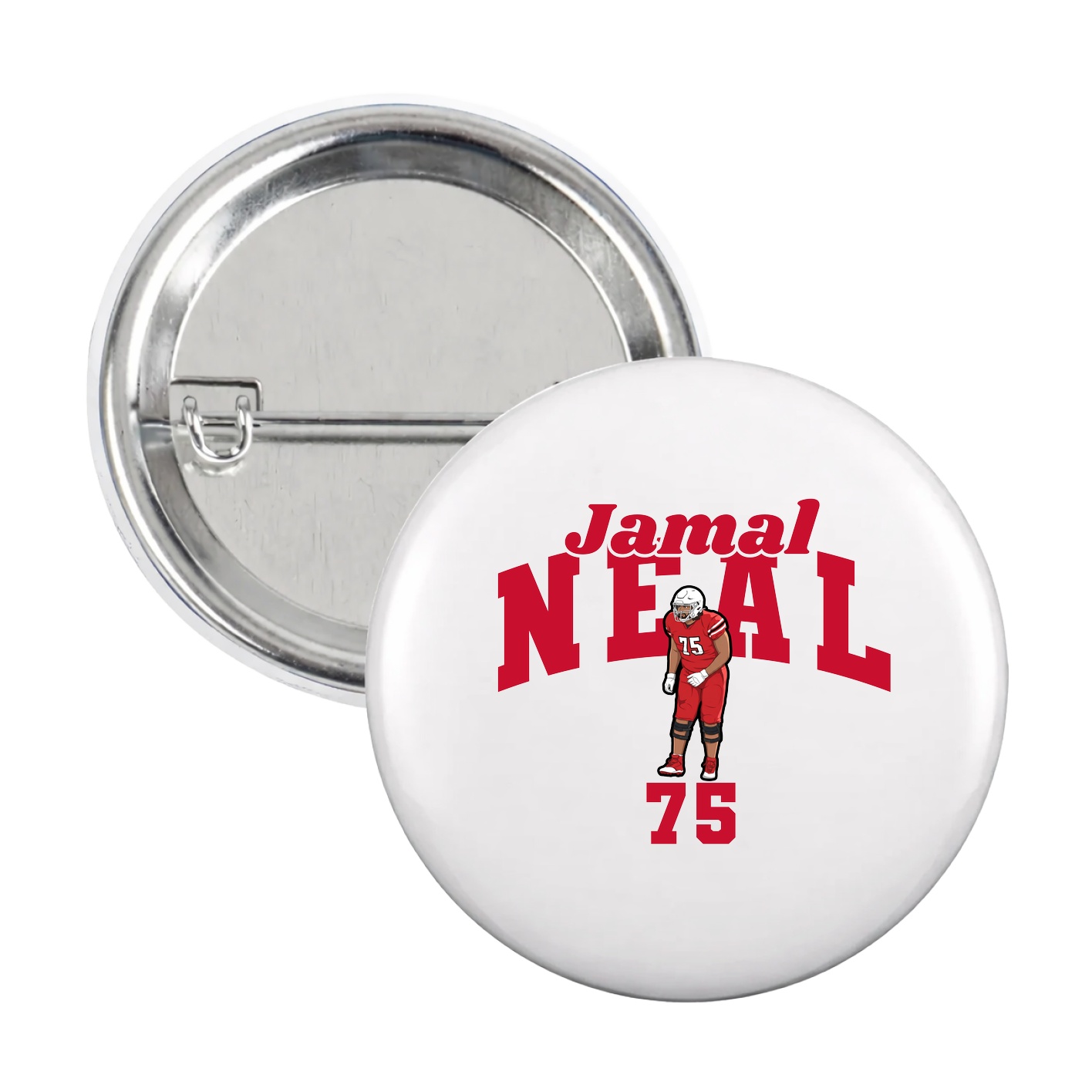 Game Day Button — Signature Arch in White