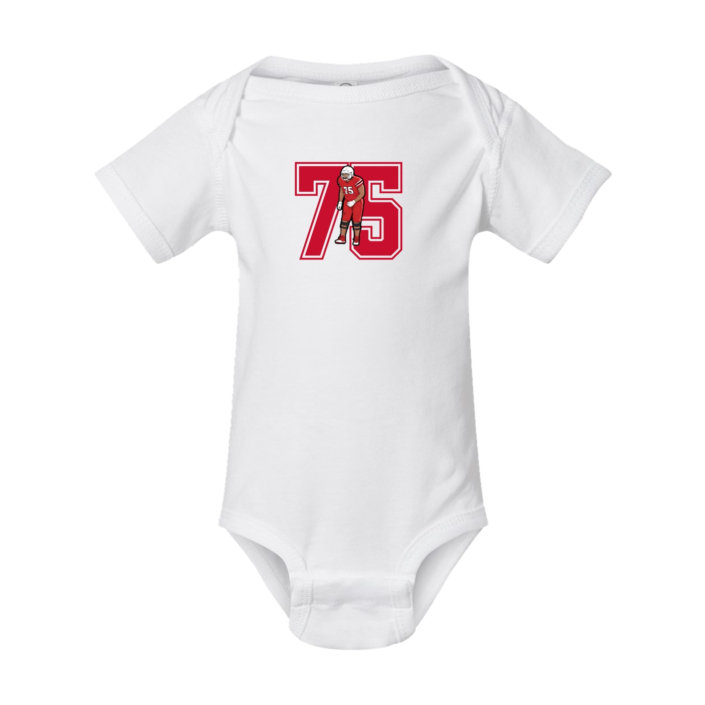 Baby Onesie — Number in White