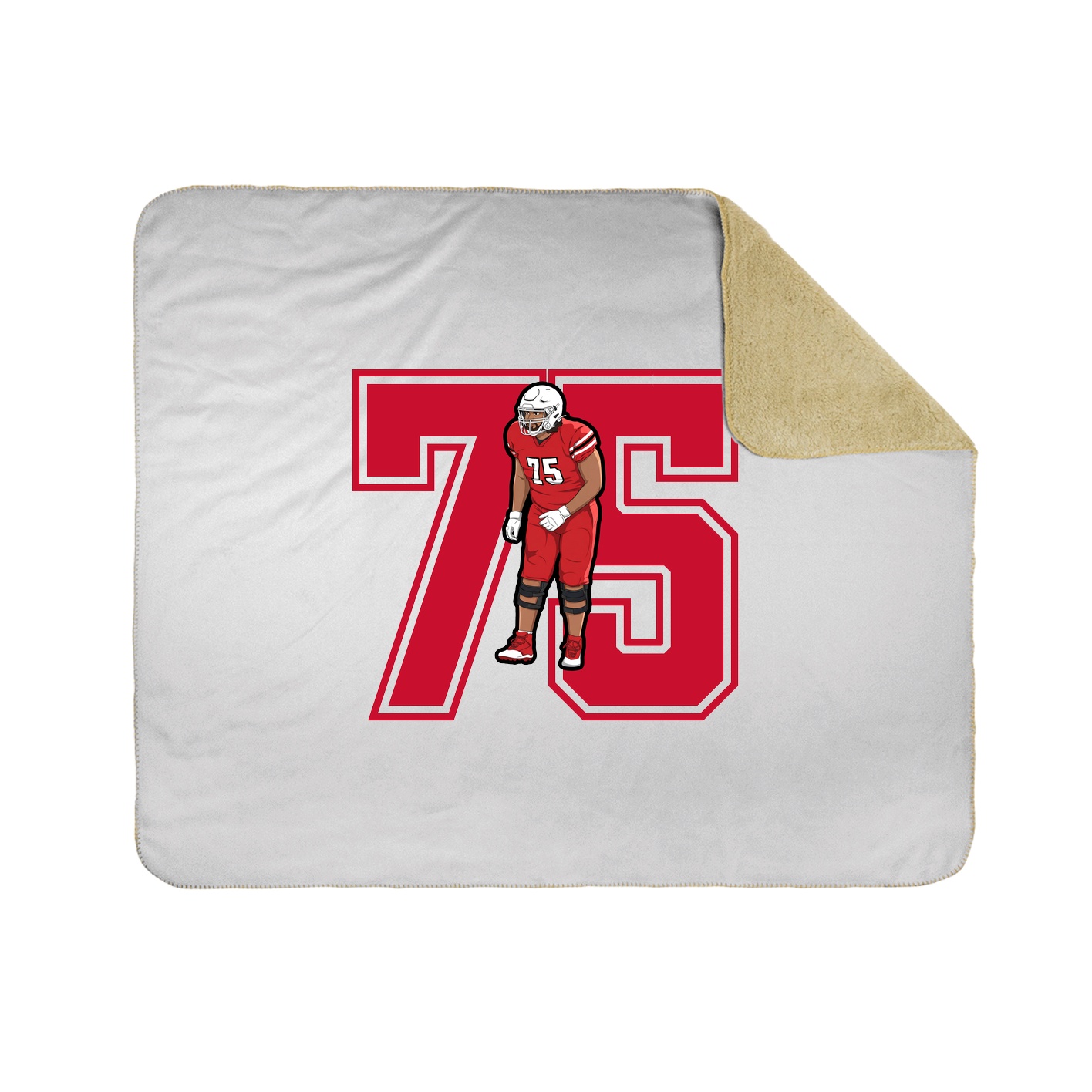 Throw Blanket — Number in White