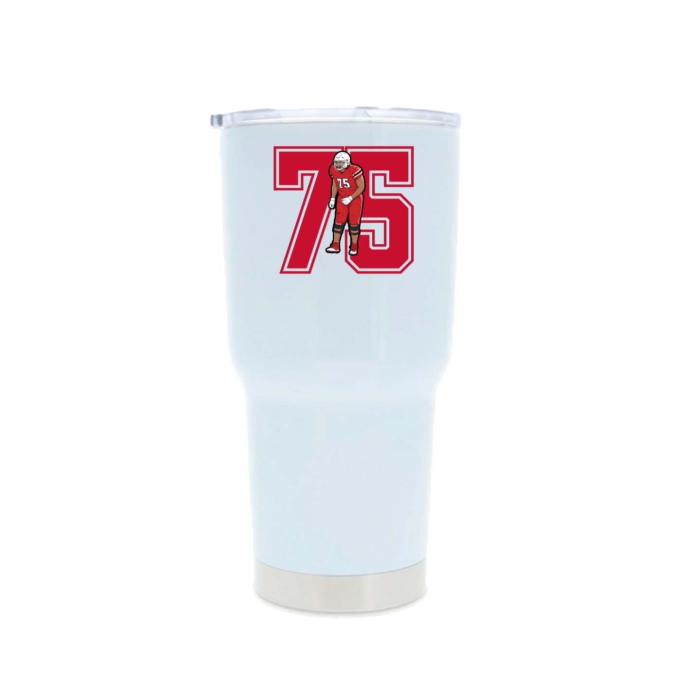 30oz Stainless Steel Tumbler — Number in White