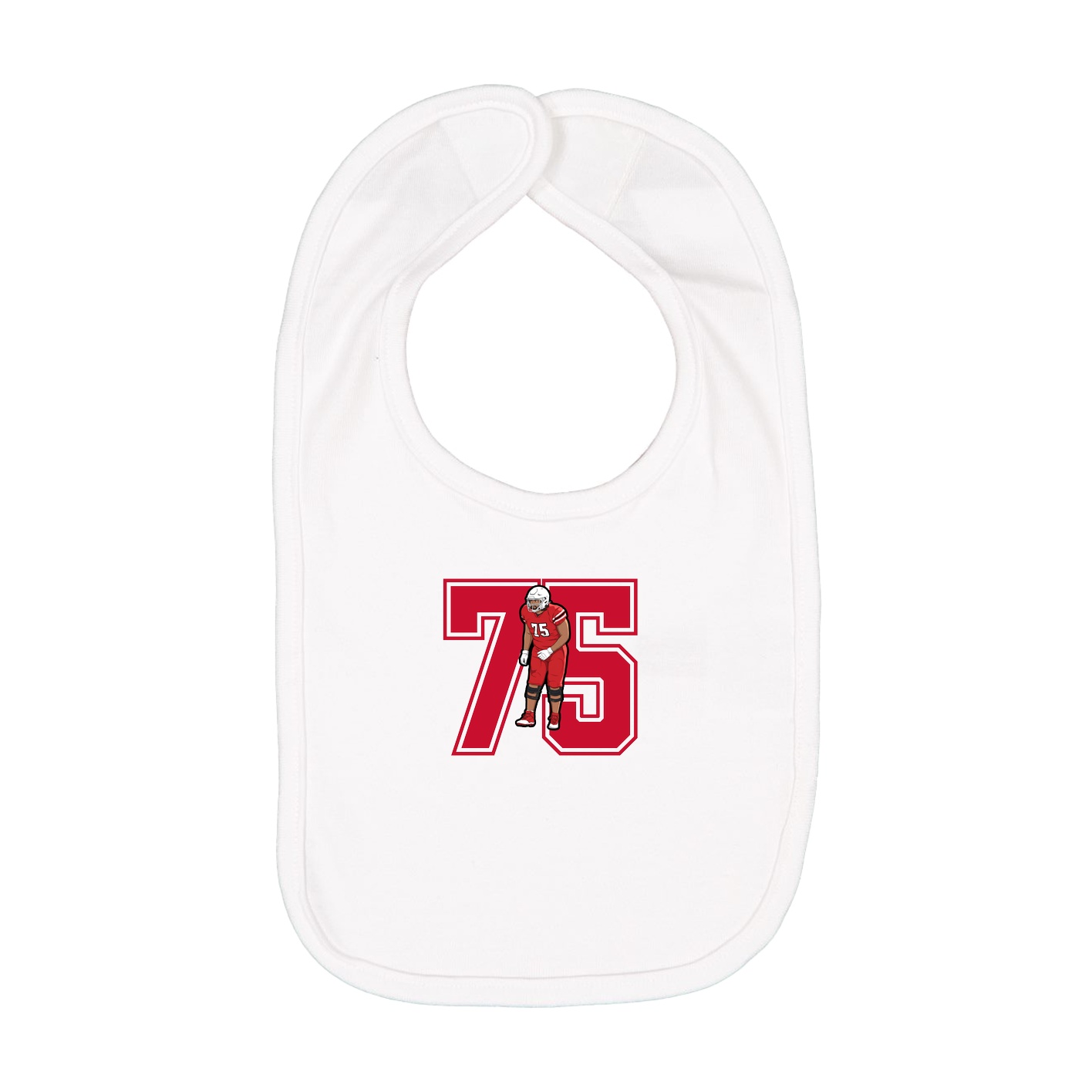 Infant Bib — Number in White