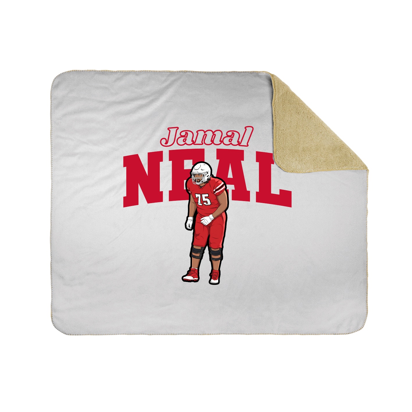 Throw Blanket — Name Arch in White