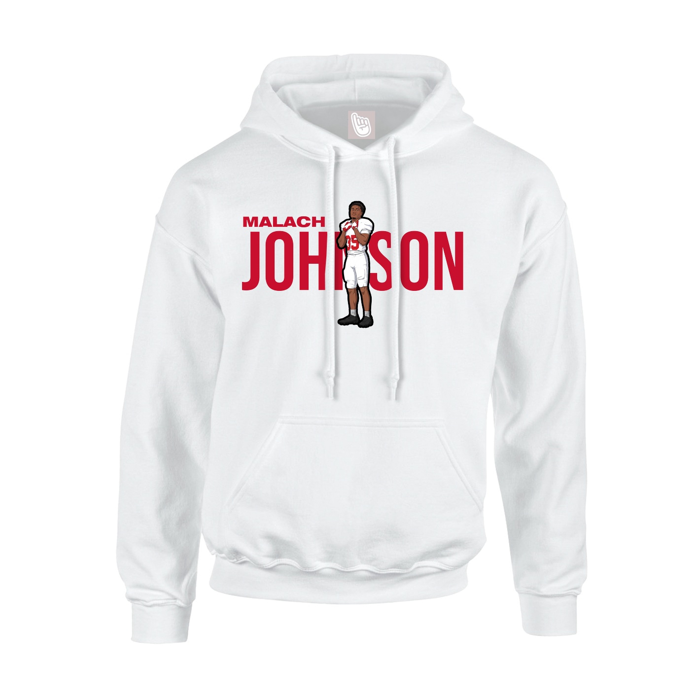 Youth Hoodie — Player Name in White