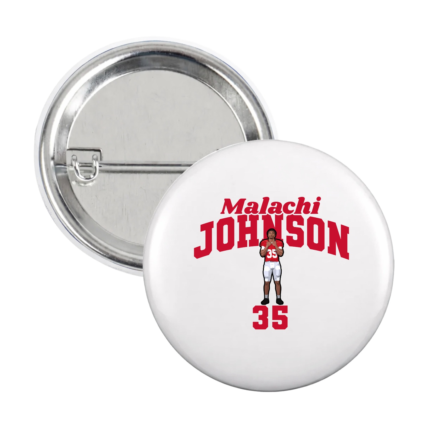 Game Day Button — Signature Arch in White