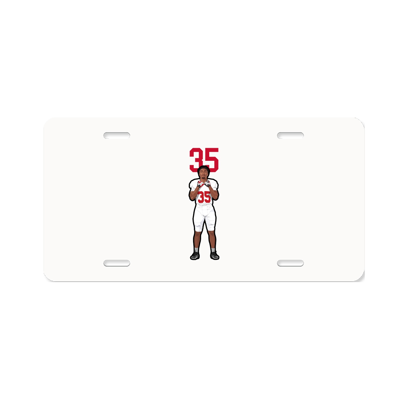 License Plate — Number Top in Classic
