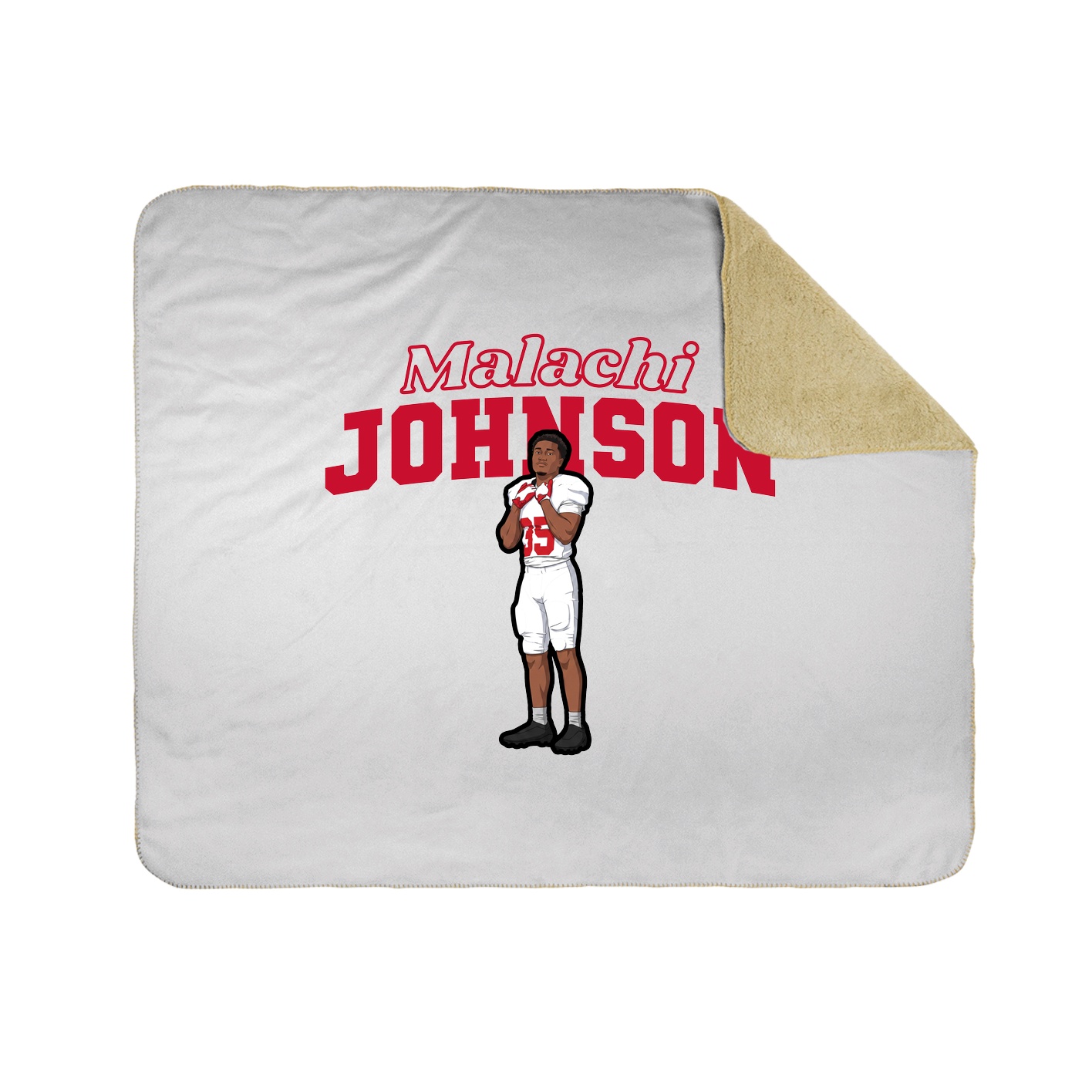Throw Blanket — Name Arch in White