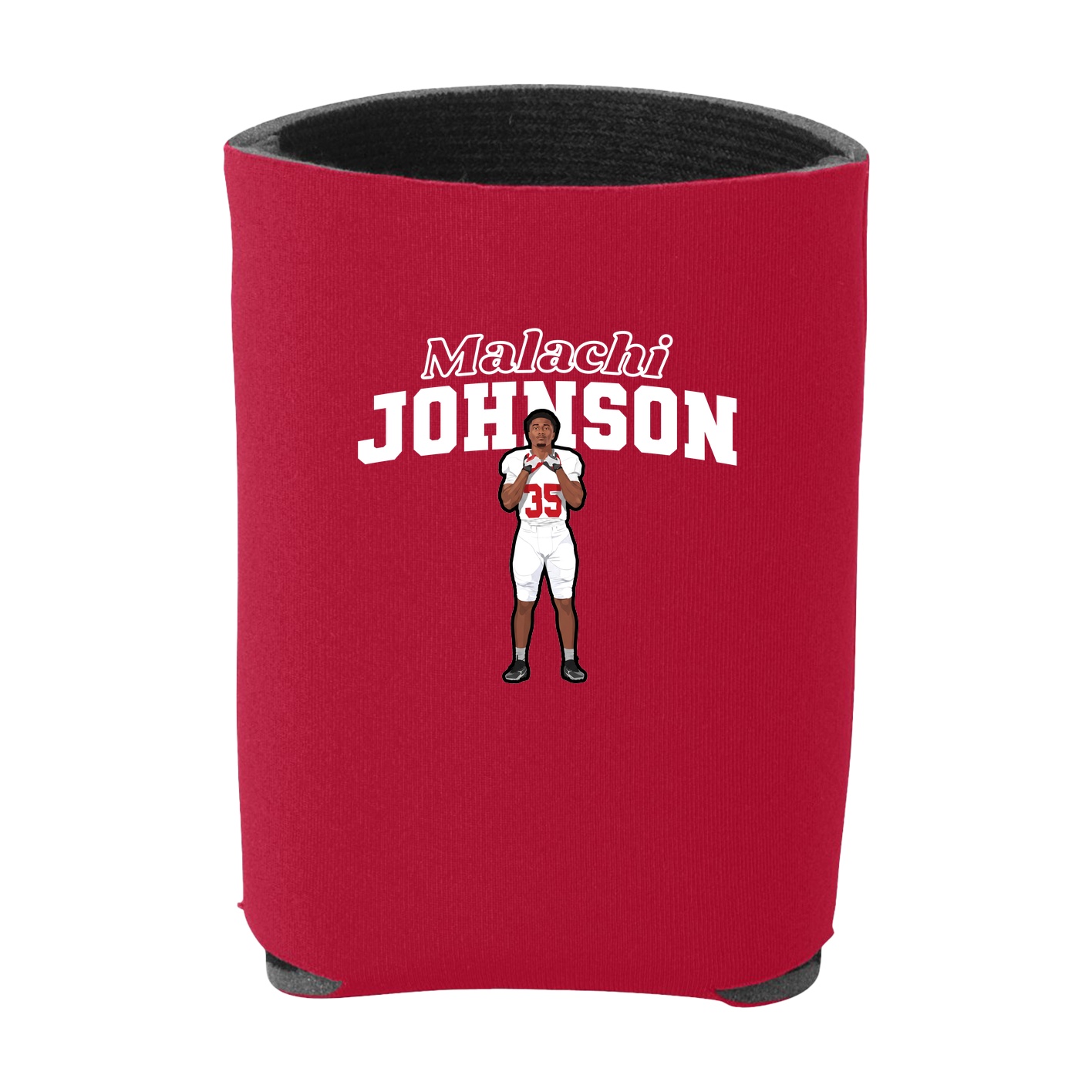 Can Holder — Name Arch in Red
