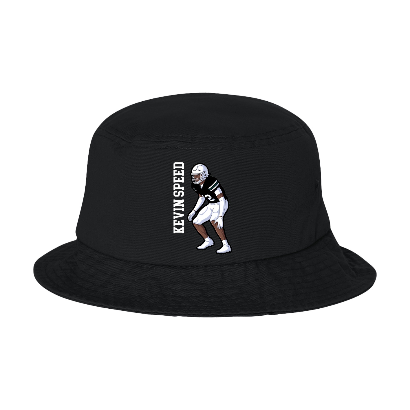 Bucket Cap — Name Vertical in Black