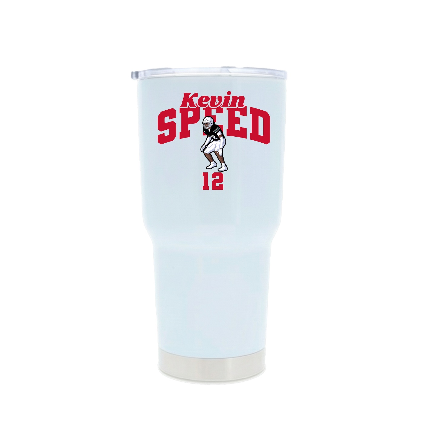 30oz Stainless Steel Tumbler — Signature Arch in White