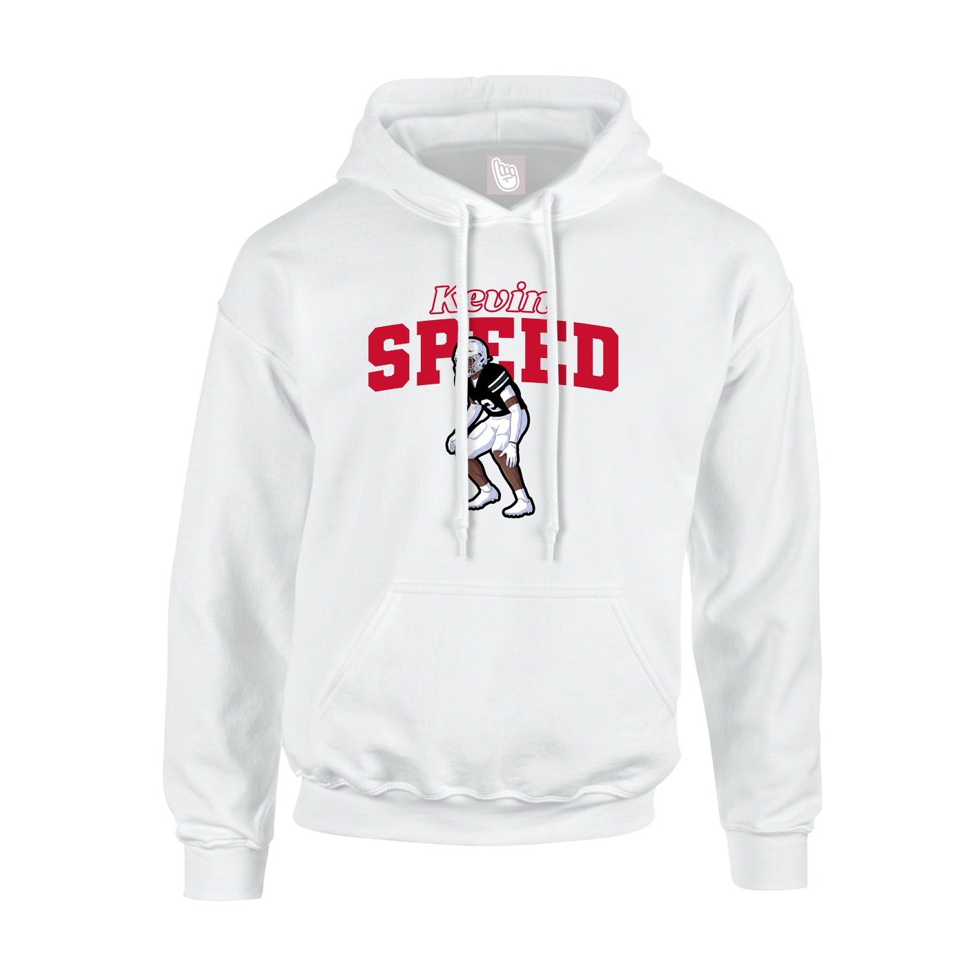 Hoodie — Name Arch in White