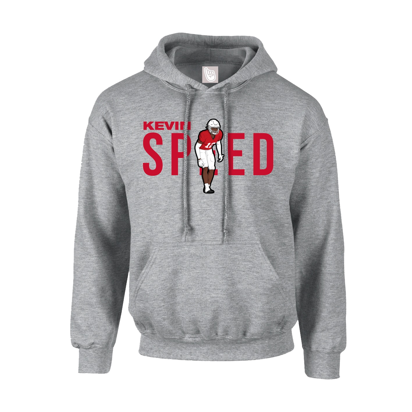 Youth Hoodie — Player Name in Grey