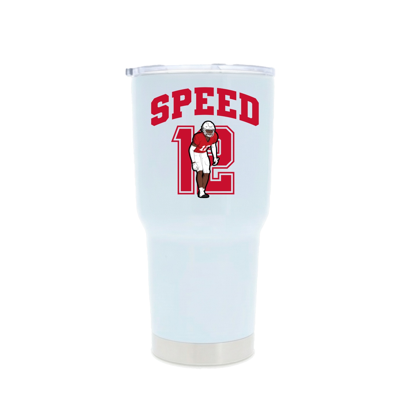 30oz Stainless Steel Tumbler — Number in White