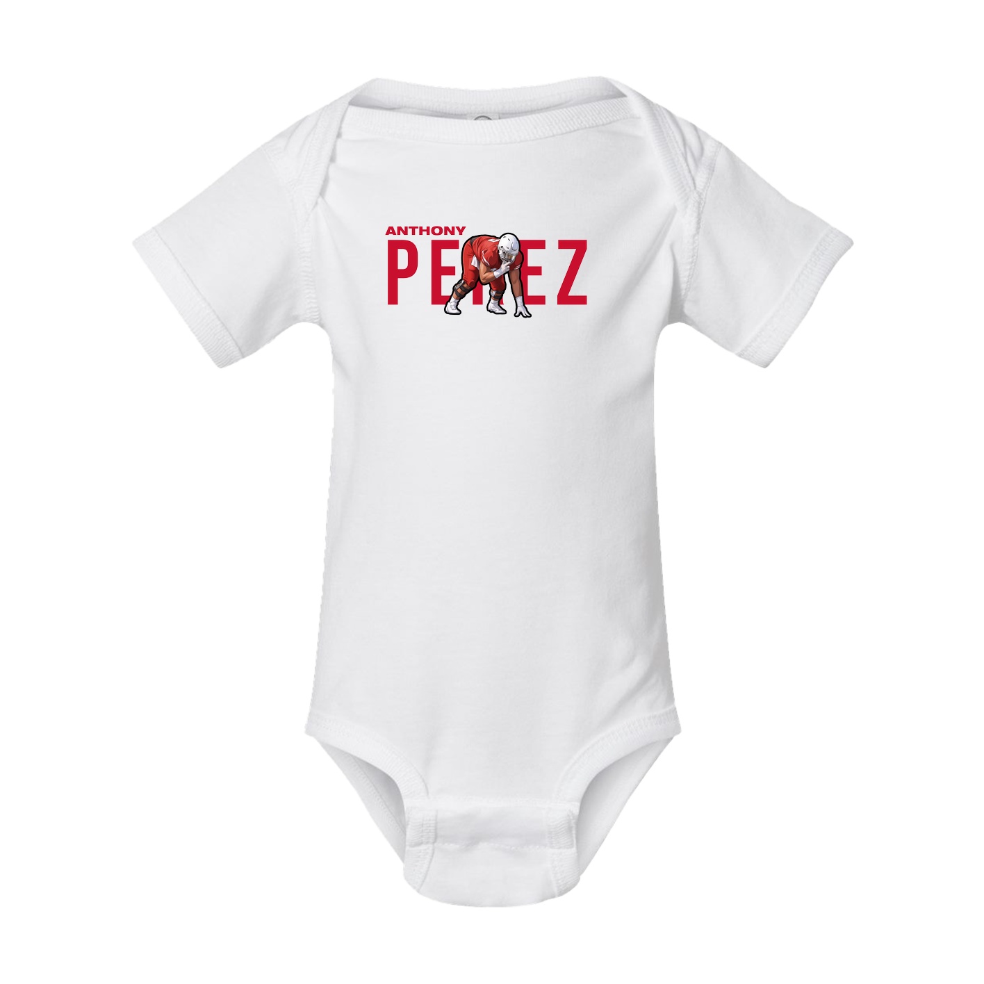 Baby Onesie — Player Name in White