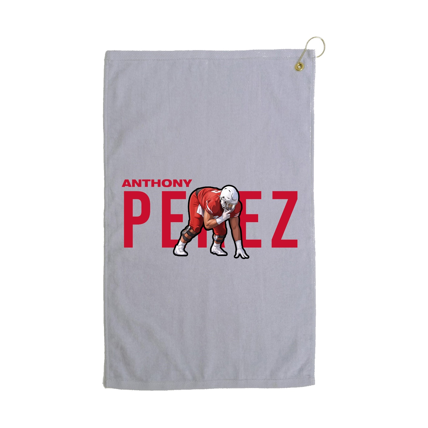 Golf Towel — Player Name in Grey