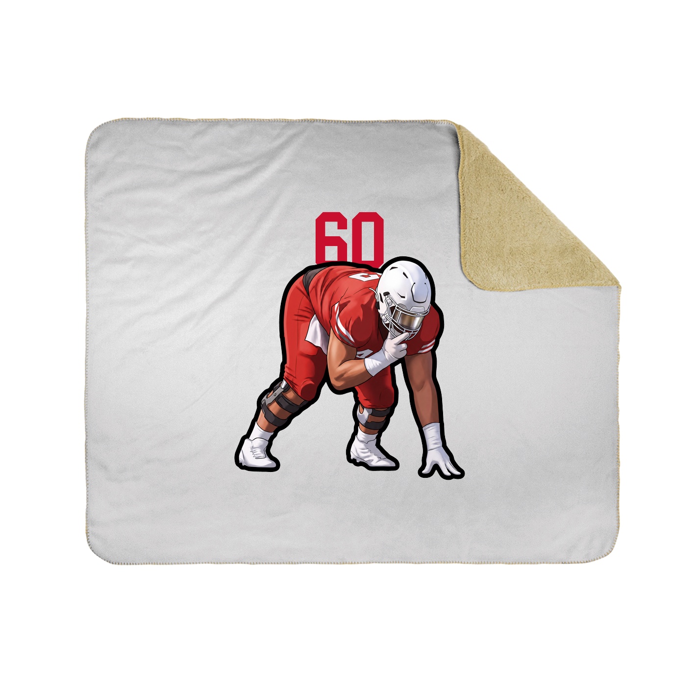 Throw Blanket — Number Top in White