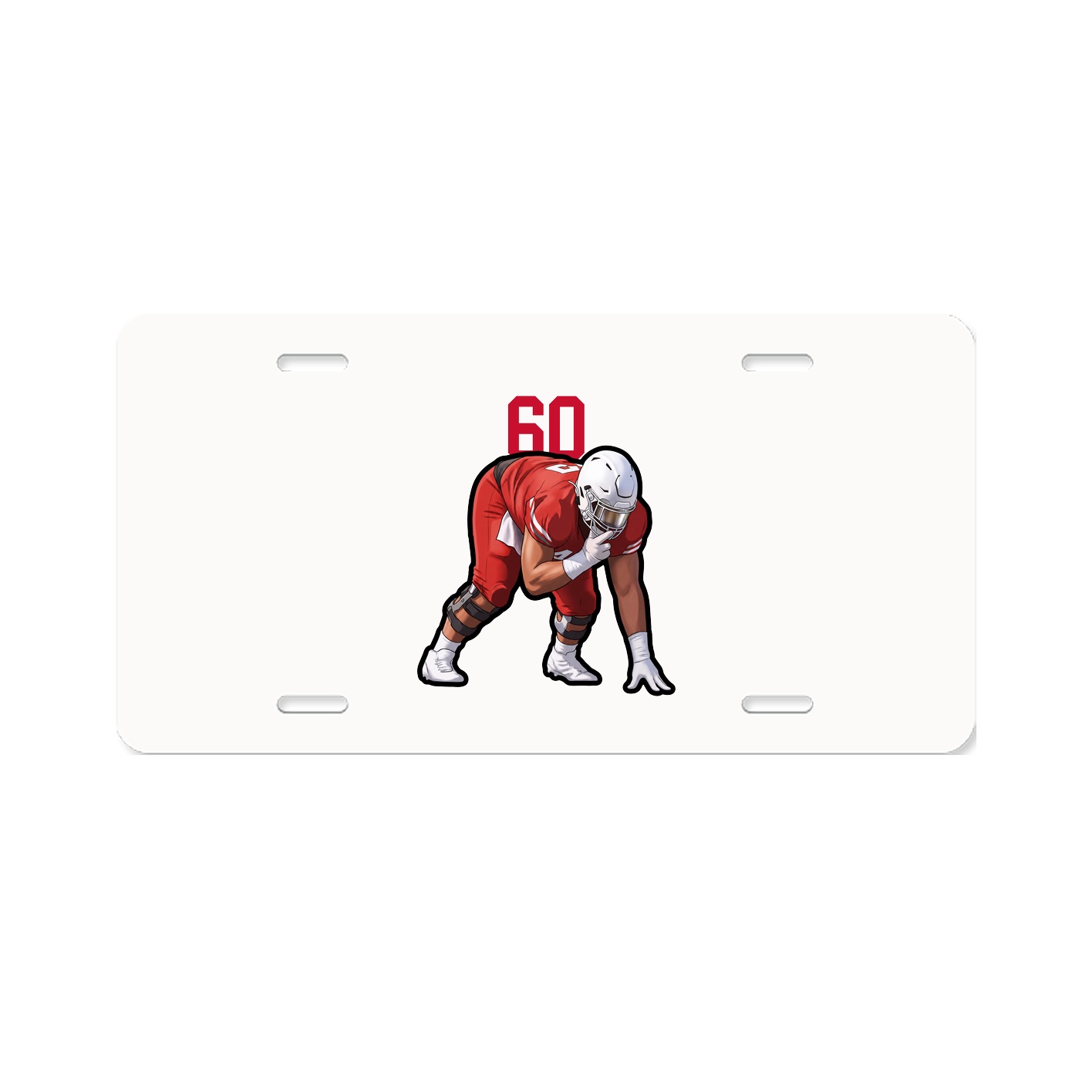 License Plate — Number Top in Classic