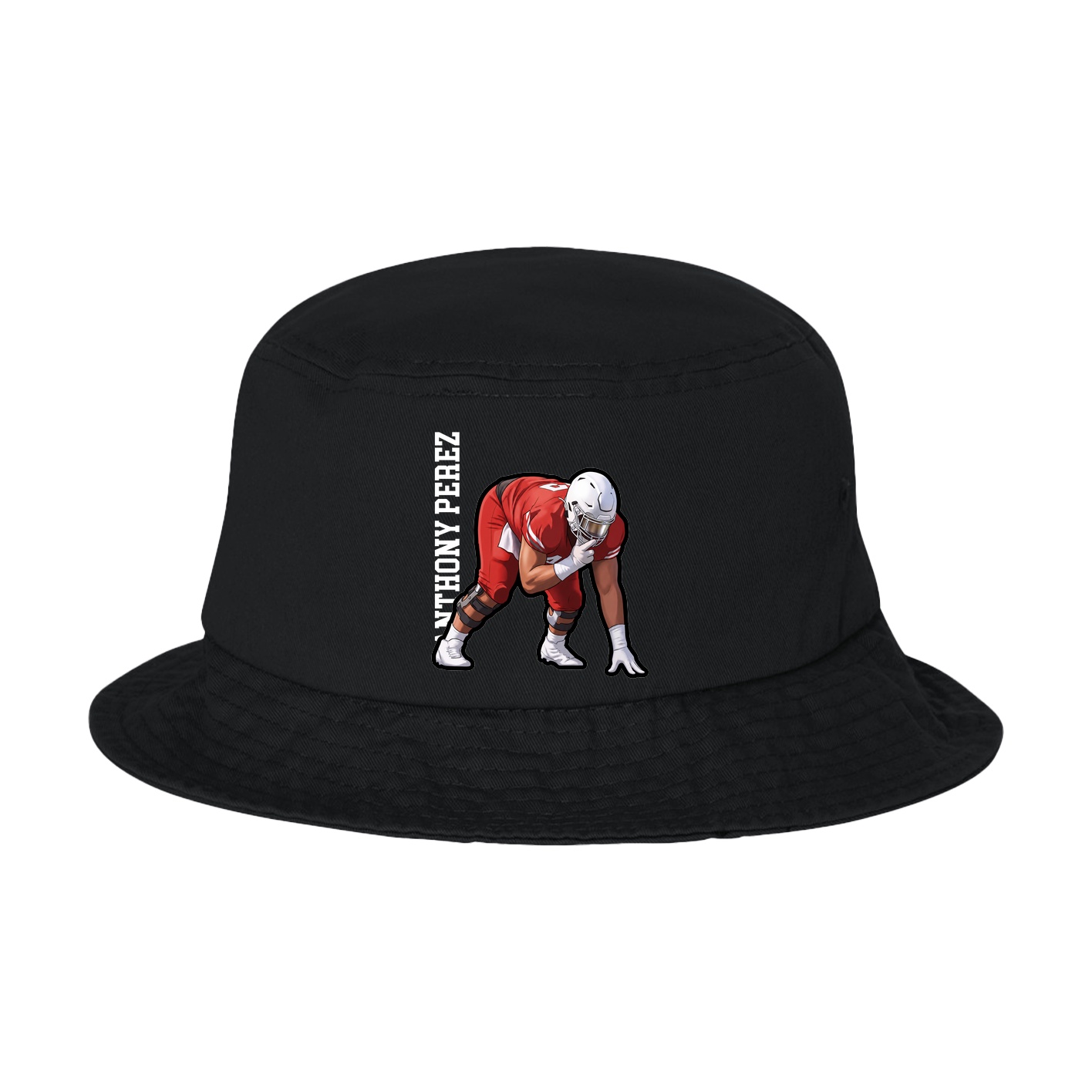 Bucket Cap — Name Vertical in Black