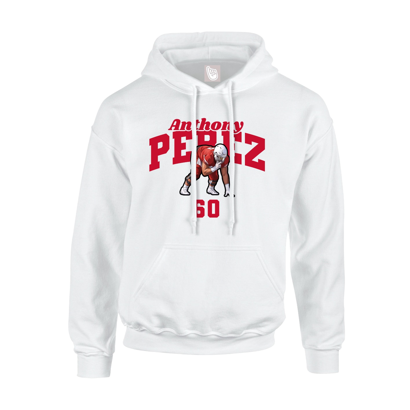 Hoodie — Signature Arch in White
