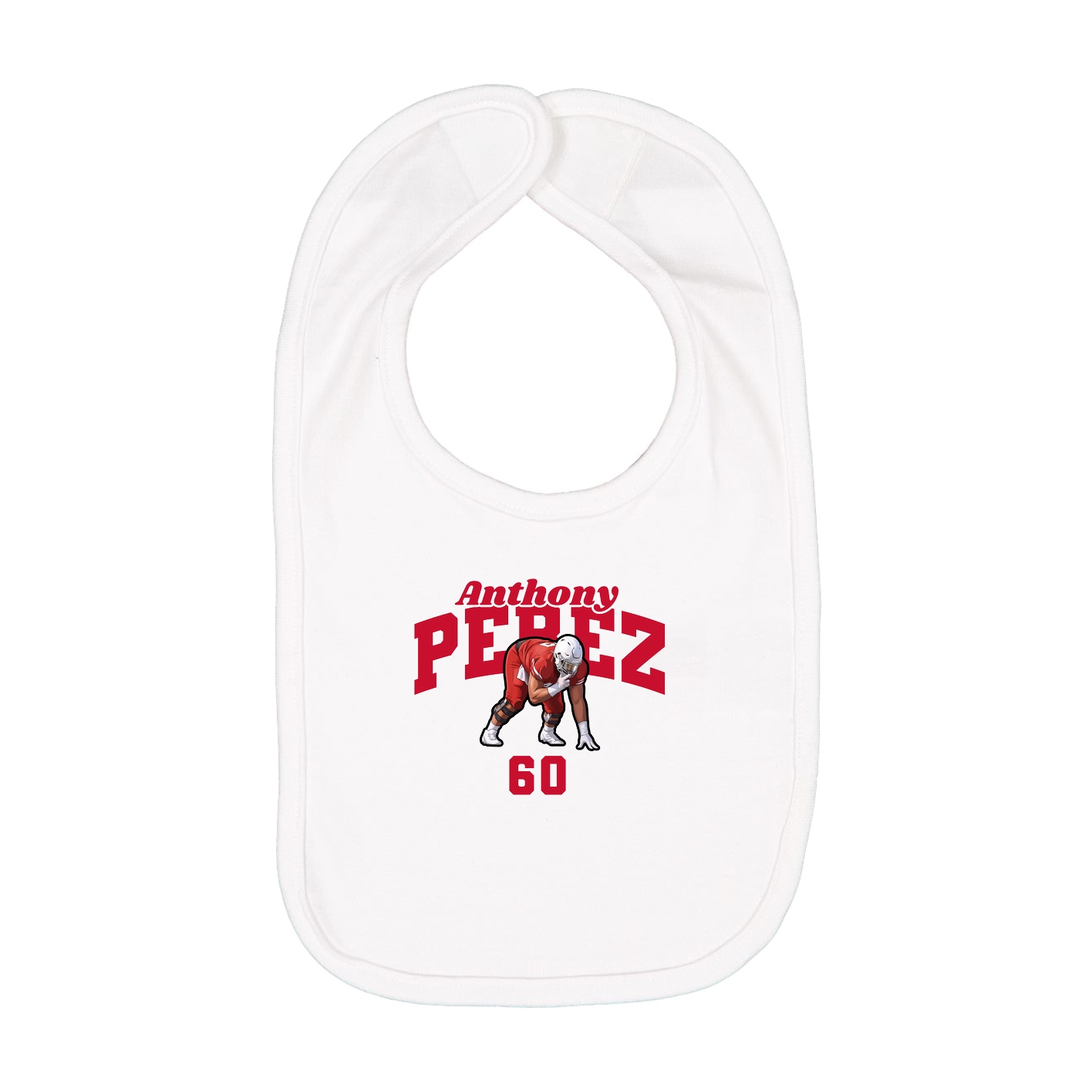 Infant Bib — Signature Arch in White