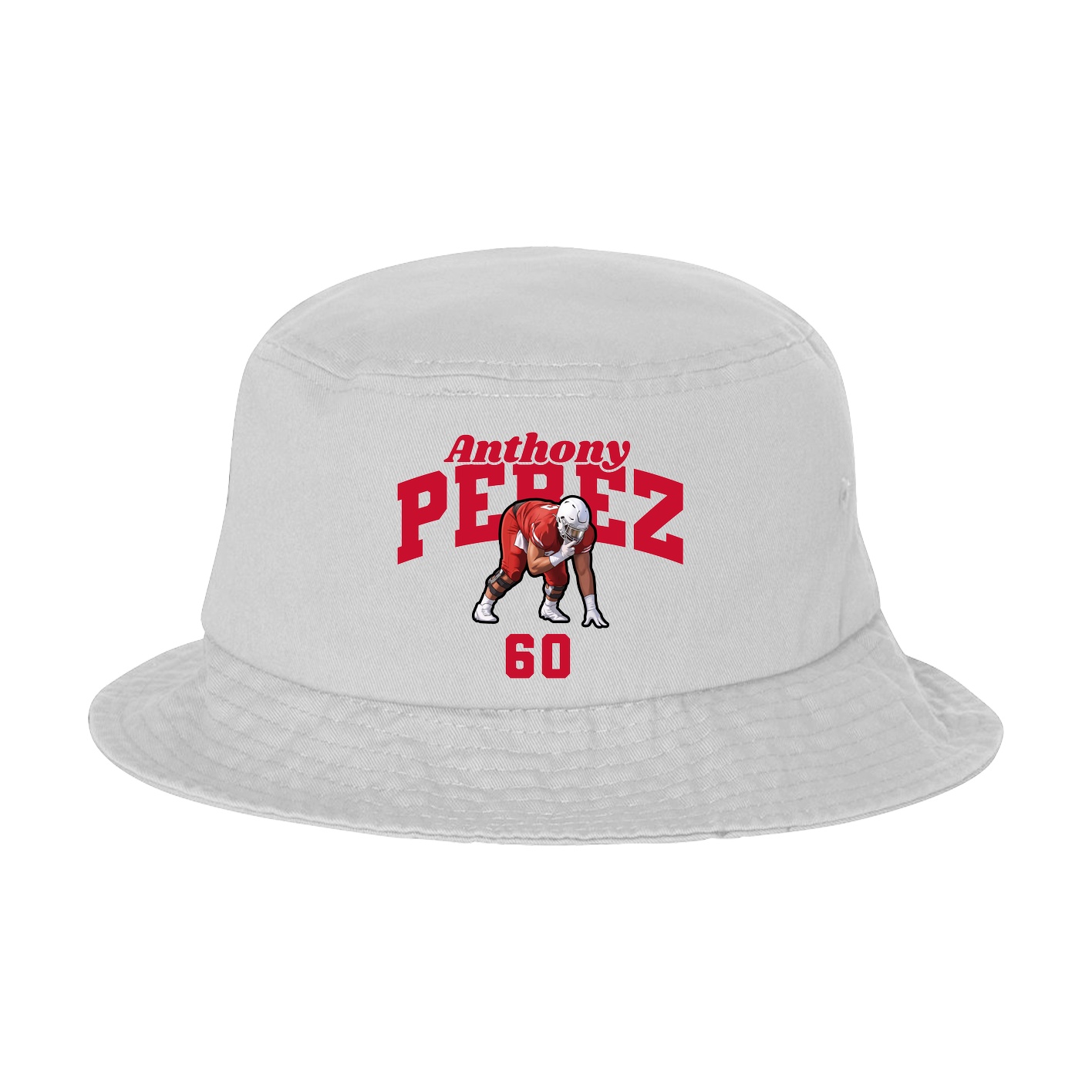 Bucket Cap — Signature Arch in White