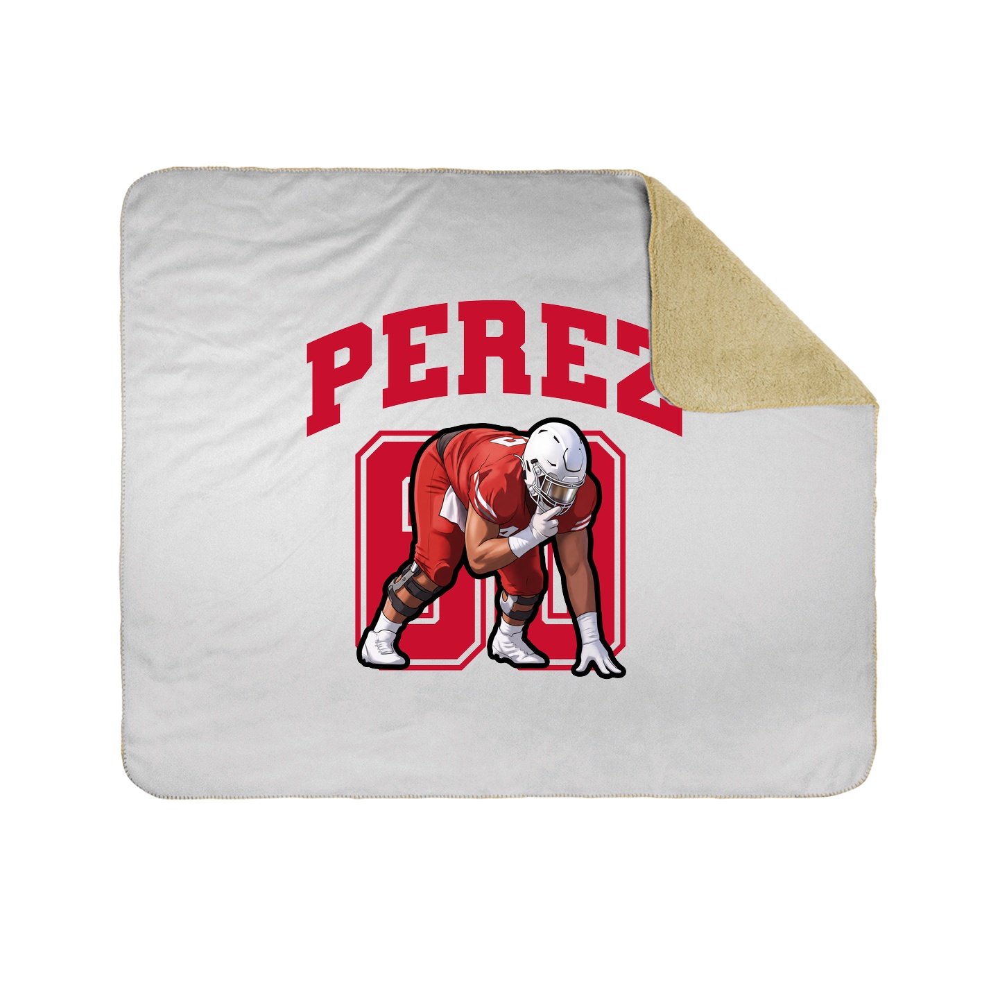 Throw Blanket — Number in White